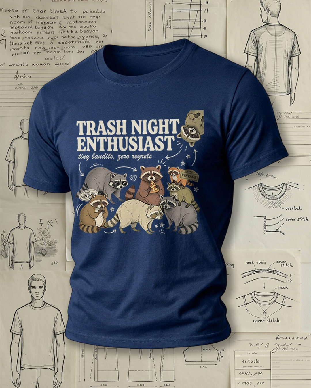 Funny Raccoon Short-Sleeve T-Shirt