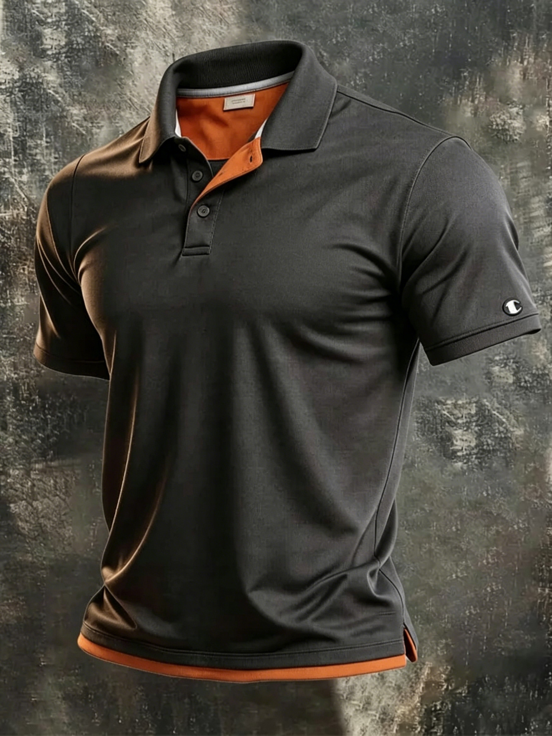 Dark Heather Slim Fit Short Sleeve Polo
