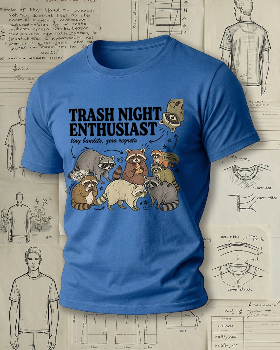 Funny Raccoon Short-Sleeve T-Shirt