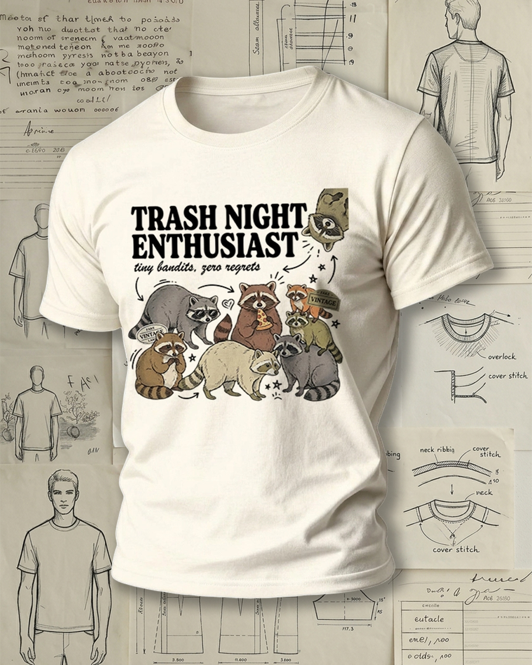 Funny Raccoon Short-Sleeve T-Shirt