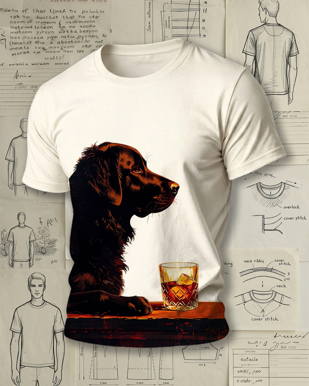 Loyal Dog & Whiskey Nightcap Short-Sleeve T-Shirt