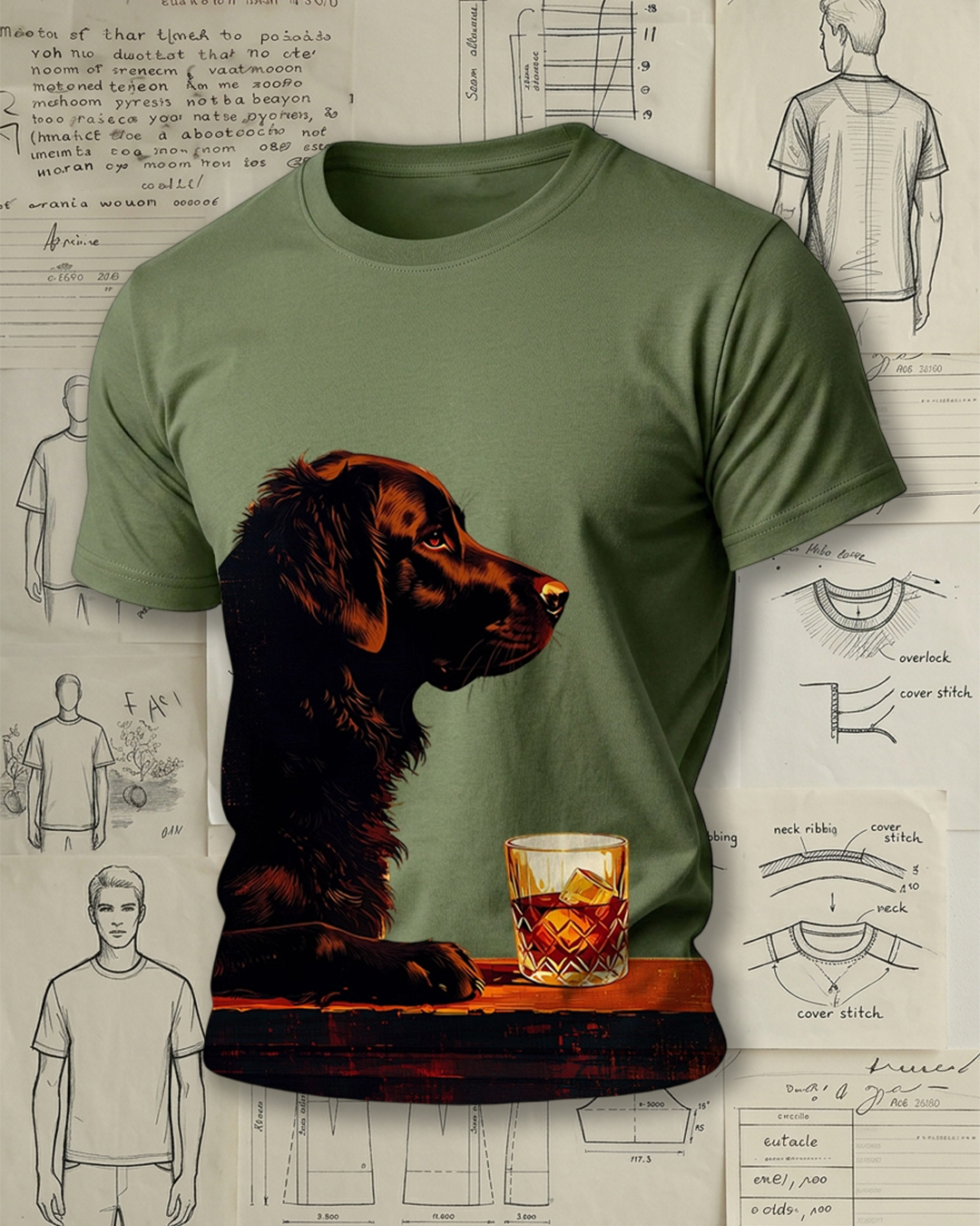 Loyal Dog & Whiskey Nightcap Short-Sleeve T-Shirt