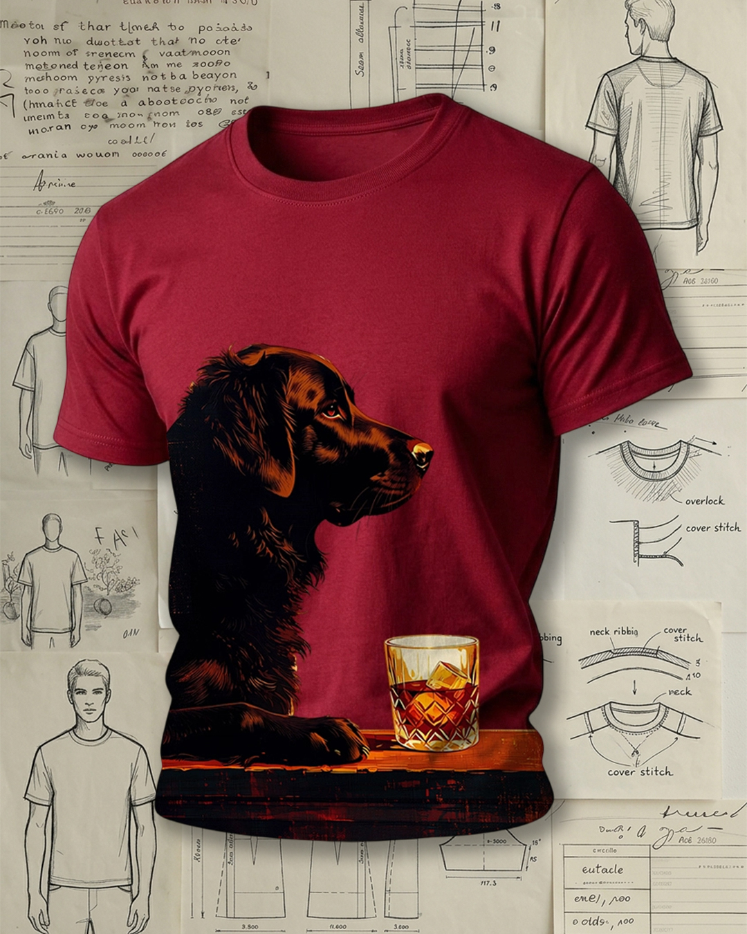 Loyal Dog & Whiskey Nightcap Short-Sleeve T-Shirt