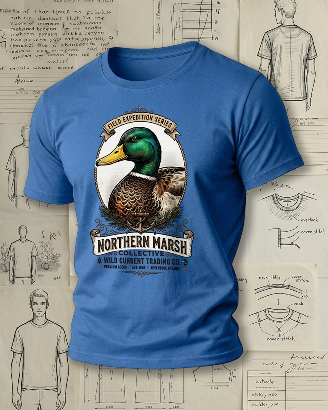 Vintage Mallard Duck Expedition Short-Sleeve T-Shirt