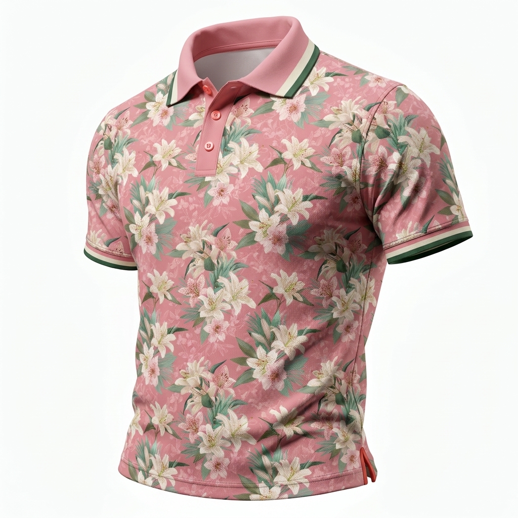 Blush Floral Poetry Polo