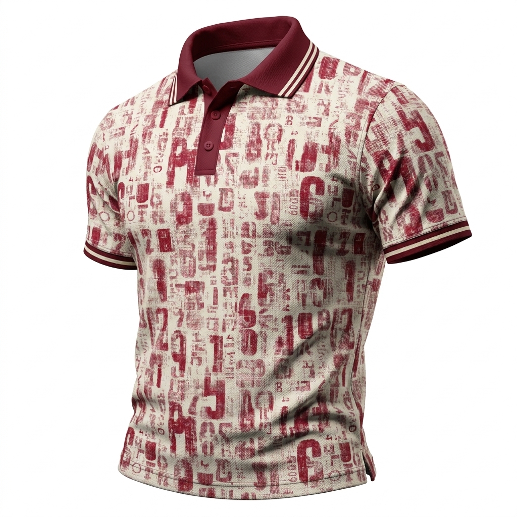 Vintage Number Print Polo