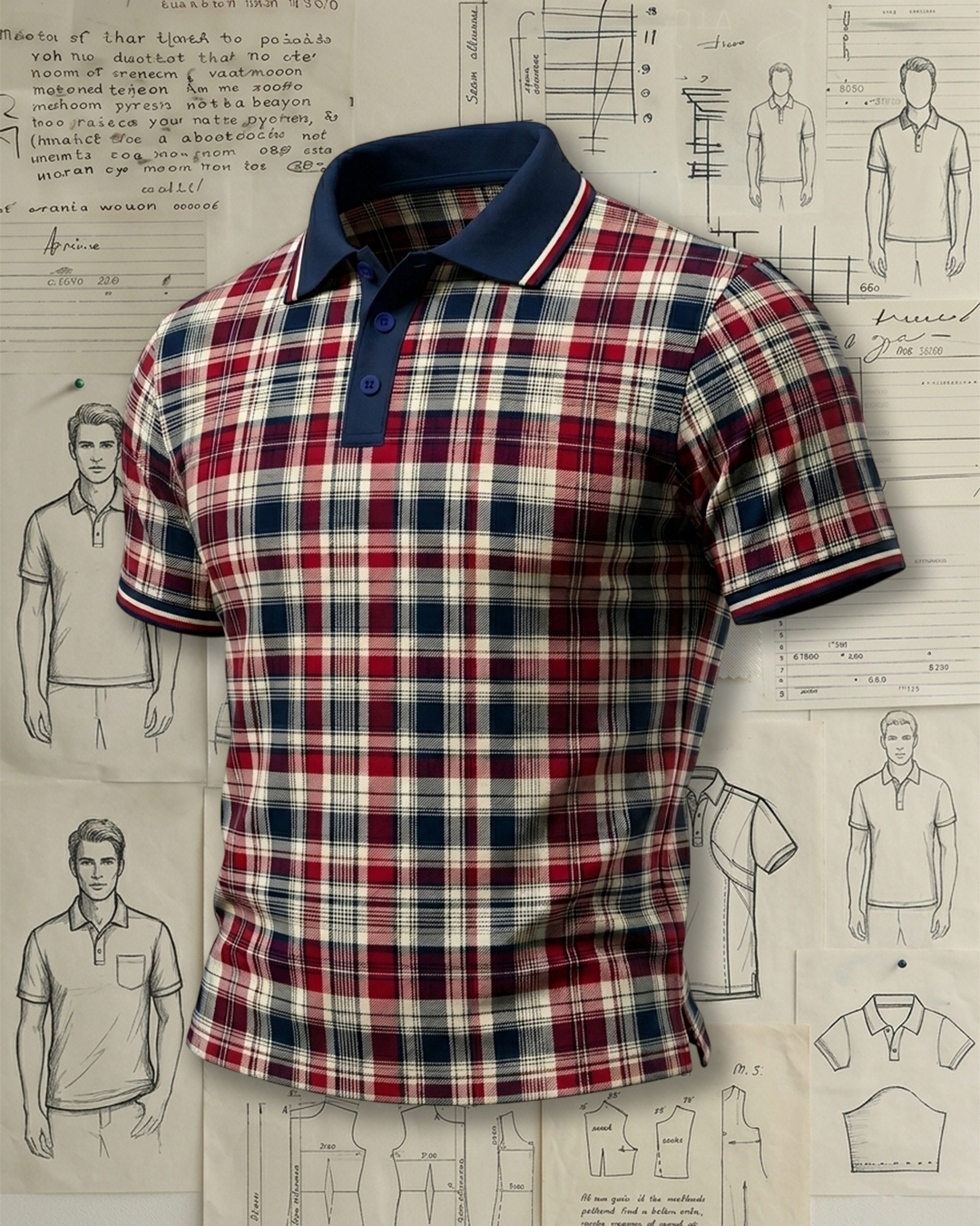 Traditional Checkered Short Sleeve Polo