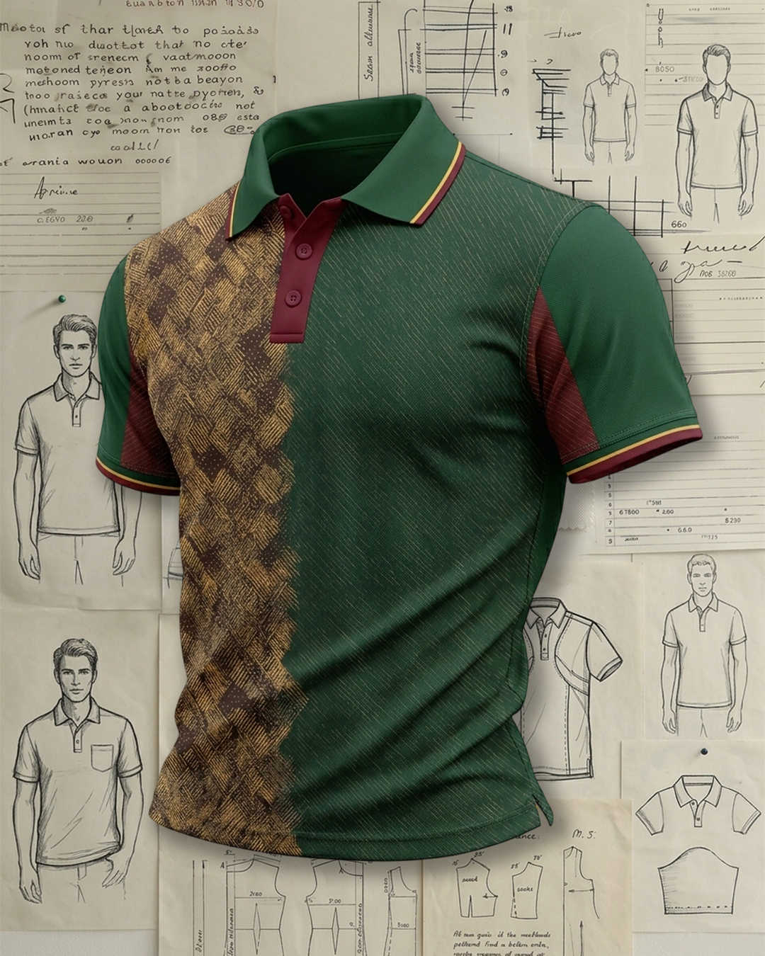 Forest Confrontation Athletic Style Sports Polo Shirt