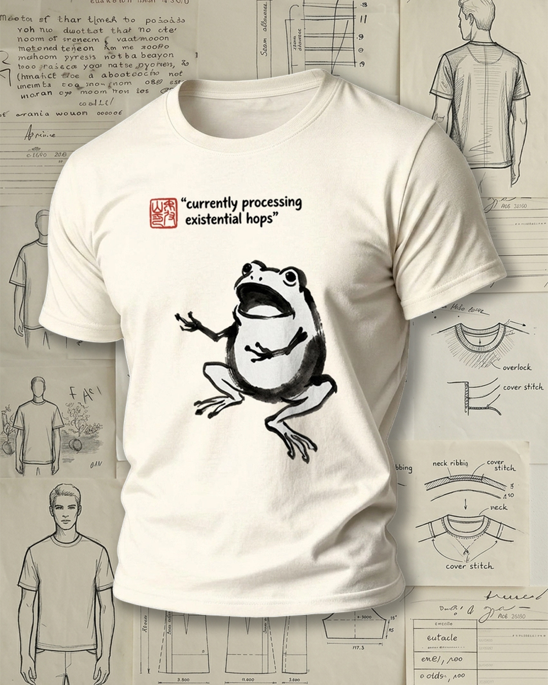 Ink Frog Funny Print Street Cool Unisex T-Shirt