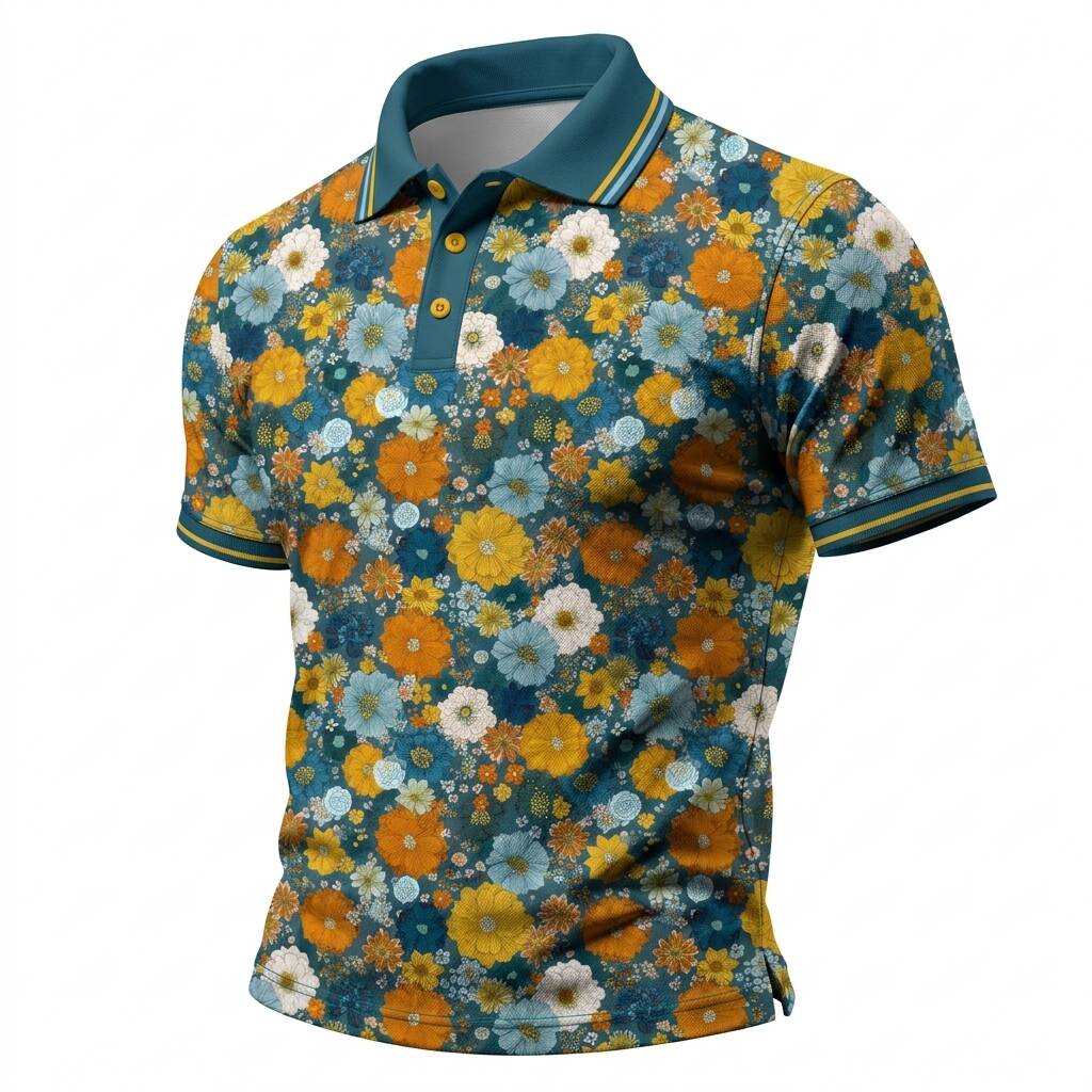 Sunflower & Daisy Bloom Polo