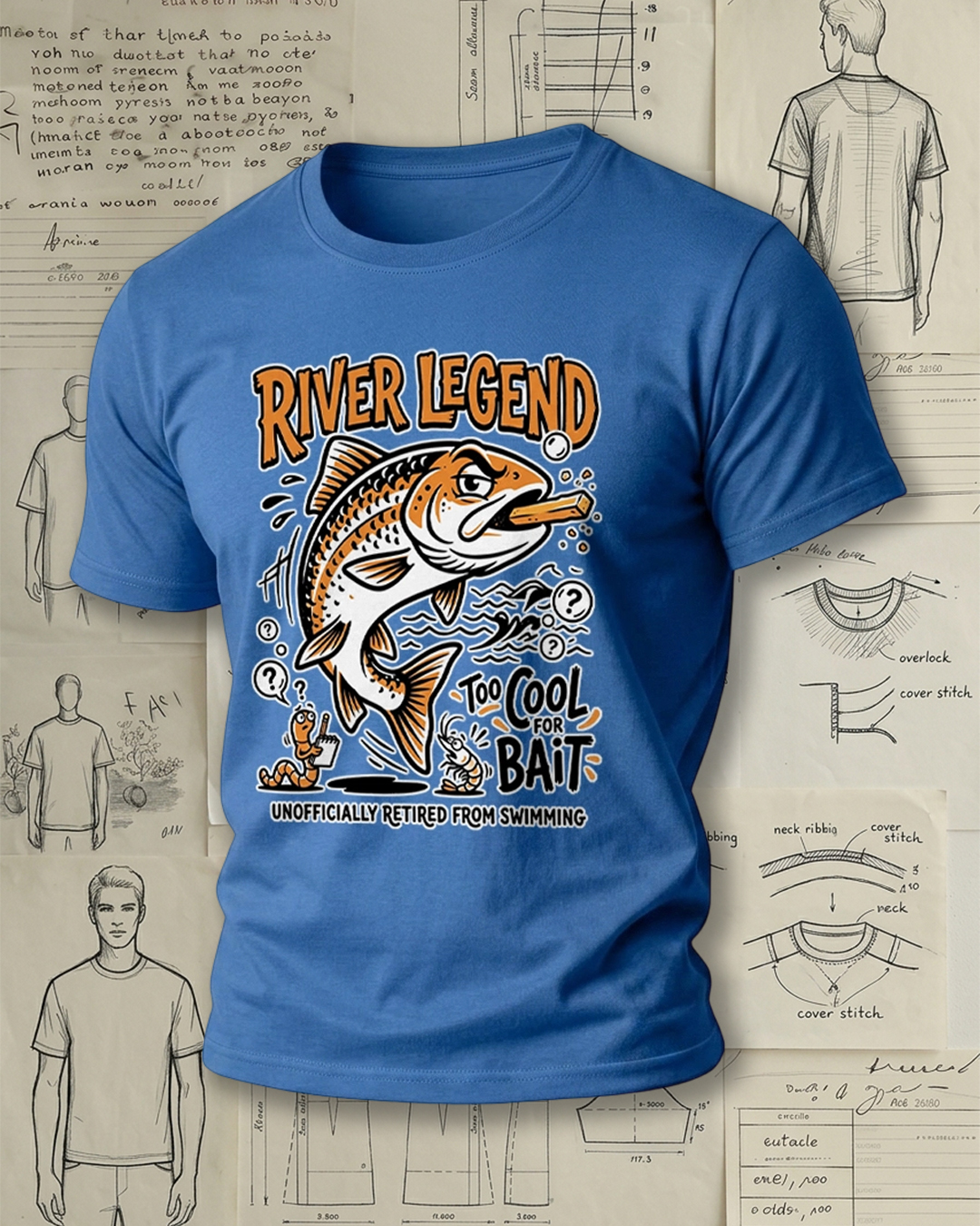 River Legend Funny Slogan Print Street Cool Unisex T-Shirt
