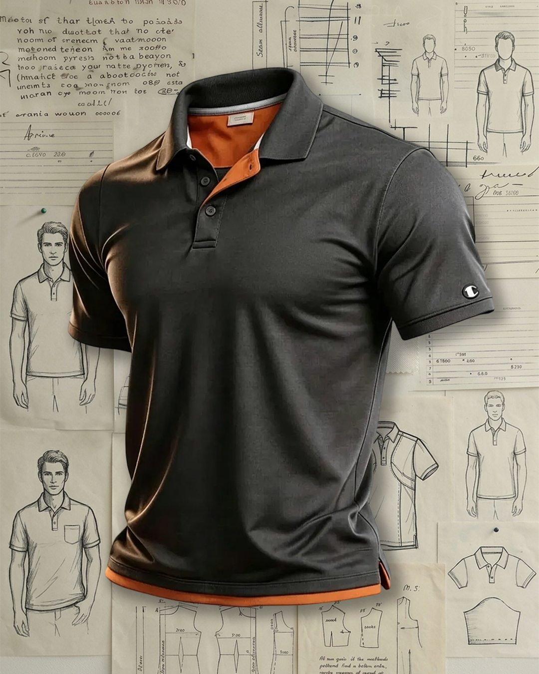 Dark Heather Slim Fit Short Sleeve Polo