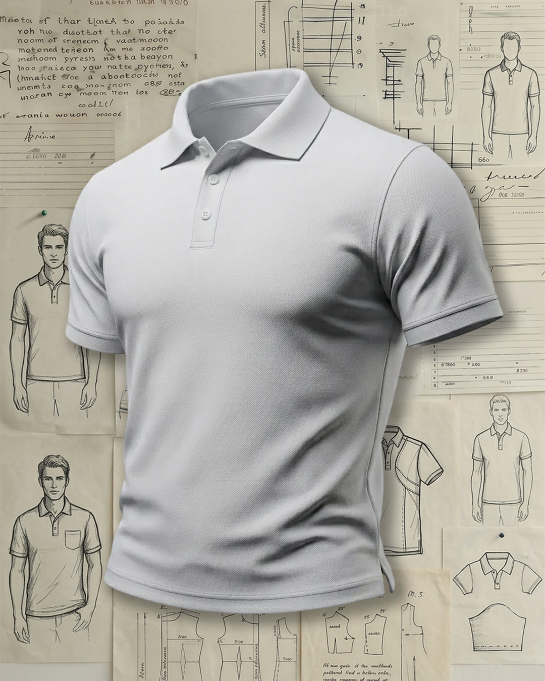 Light Gray Classic Polo Shirt for Men