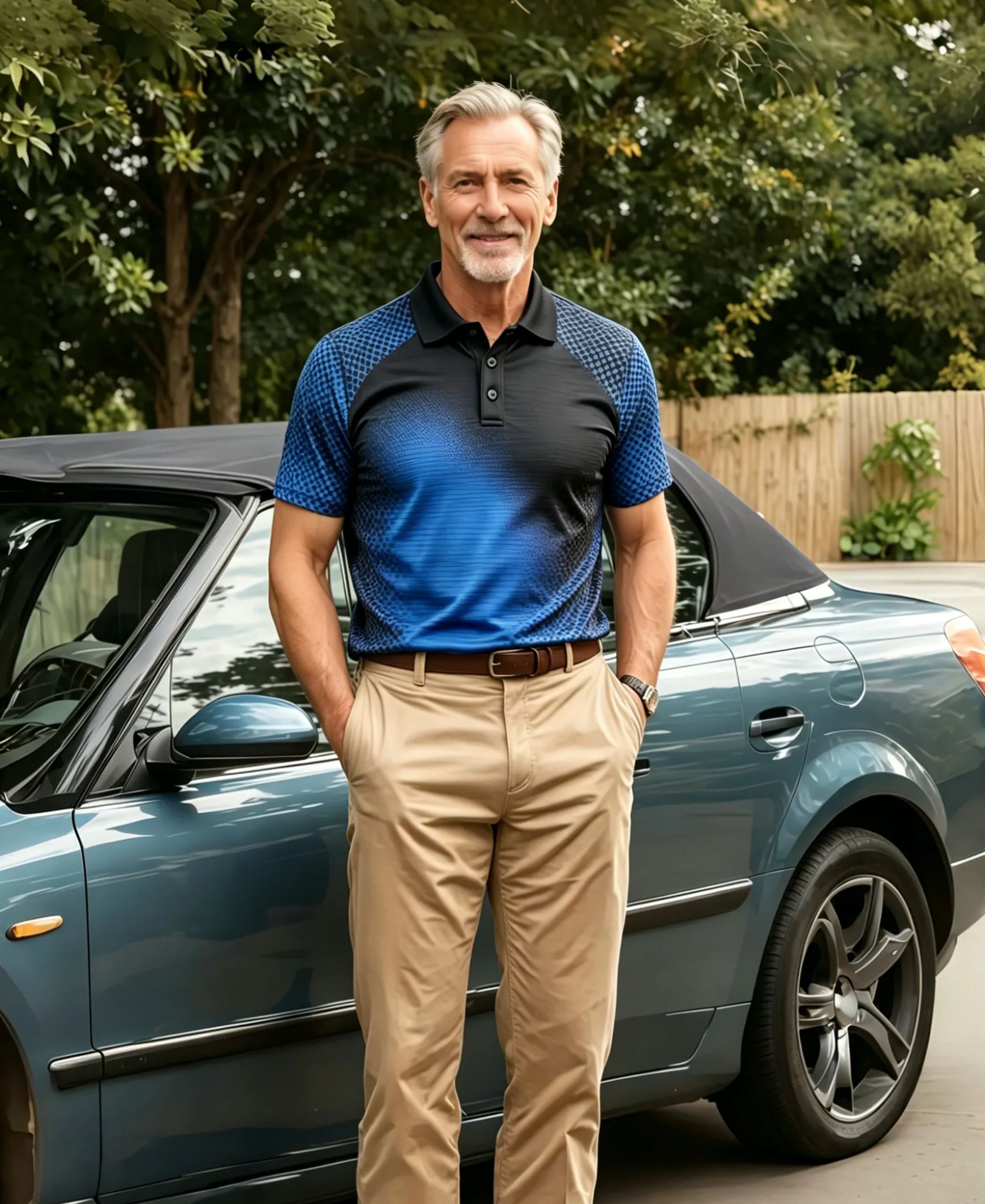 Modern Gradient Athletic Short Sleeve Polo