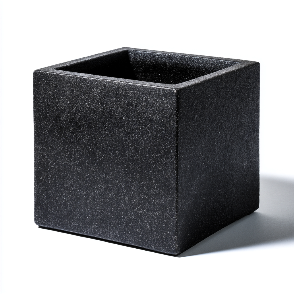 Pots et supports de plantes Métal 25x25x30 cm - Noir - Design moderne-Graceova