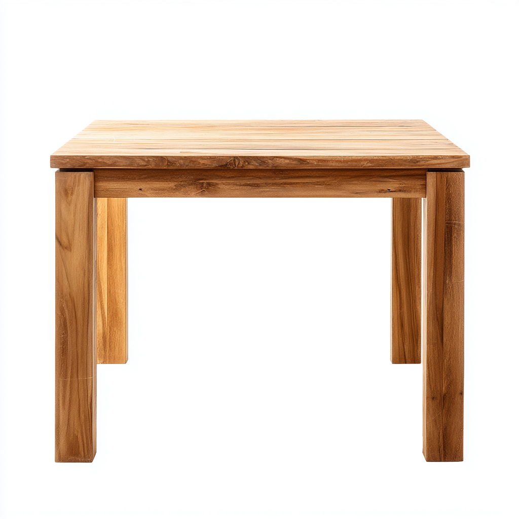 Table de jardin bois massif 75x75x75 cm - marron - style naturel-Graceova