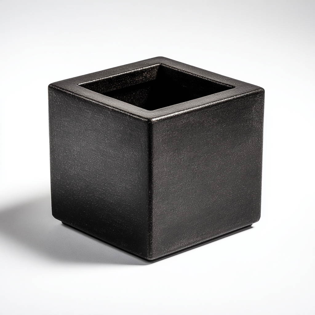 Pots et supports de plantes Métal 25x25x25 cm - Noir - Design moderne-Graceova