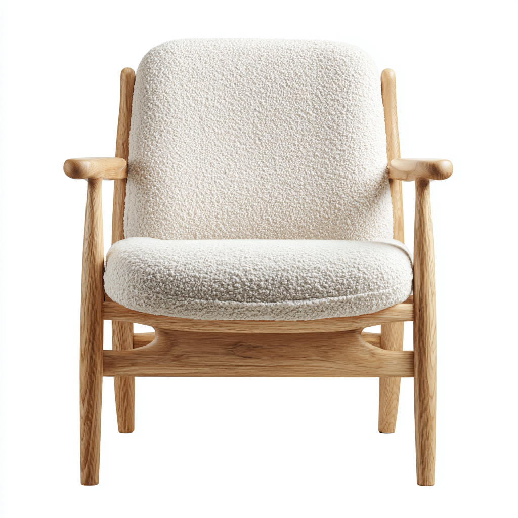 Fauteuil tissu 70x75x82 cm - blanc - style moderne-Graceova