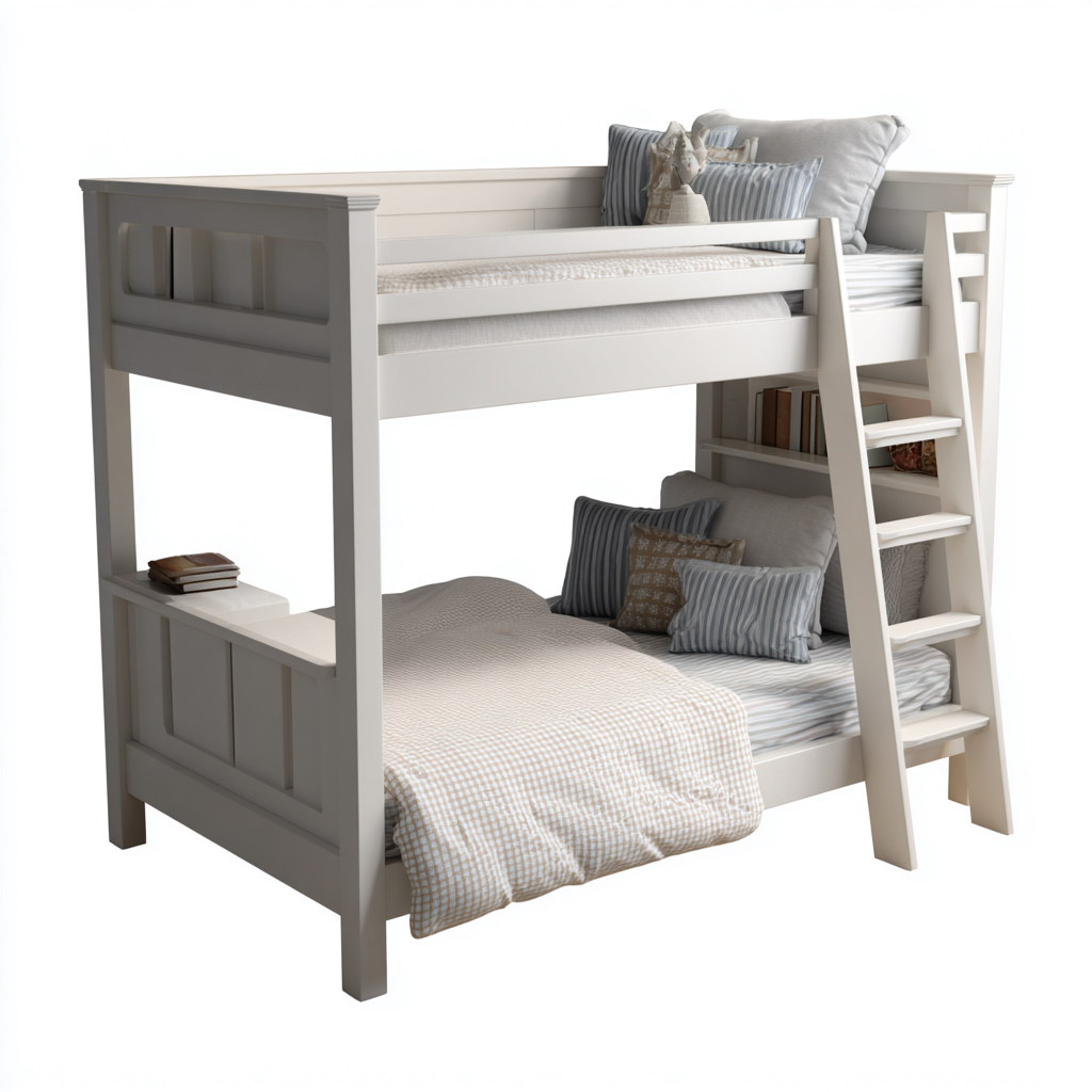 Lits superposés Bois 200x140x165 cm - Blanc - Design moderne-Graceova