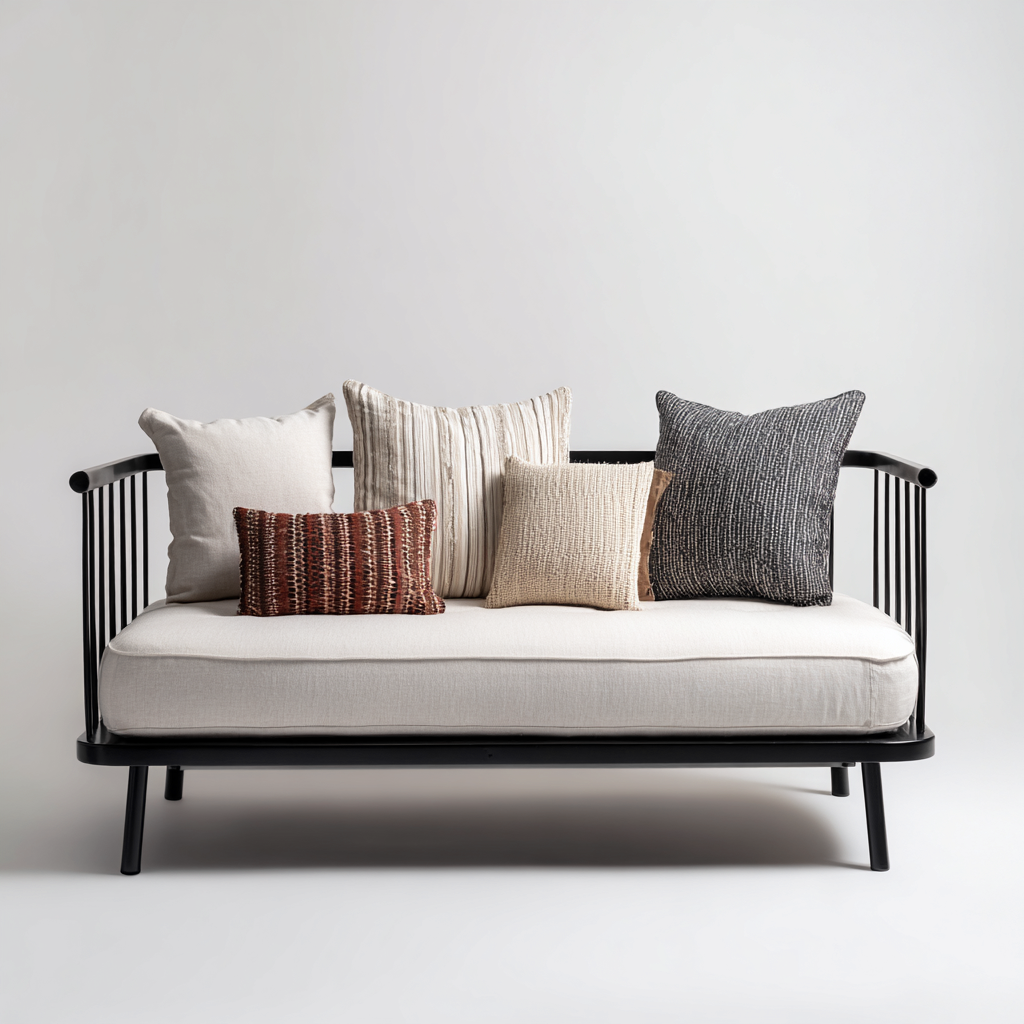 Canapé lit métal noir 195x85x80 cm - adapté à la chambre - style moderne-Graceova