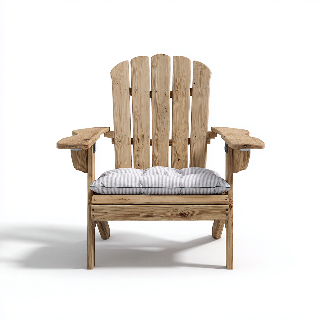 Chaise de jardin bois 75x90x95 cm - naturel - adaptée à l'extérieur - style rustique-Graceova