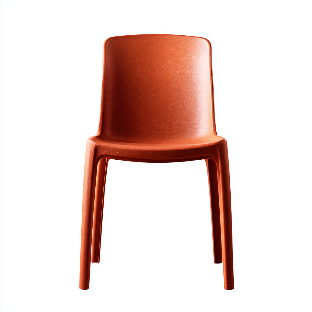 Chaise de jardin plastique 50x54x82 cm - orange - adaptée à l'extérieur - design moderne-Graceova