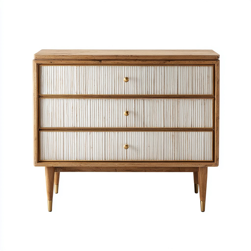 Commode bois-blanc 90x45x85 cm - design moderne-Graceova