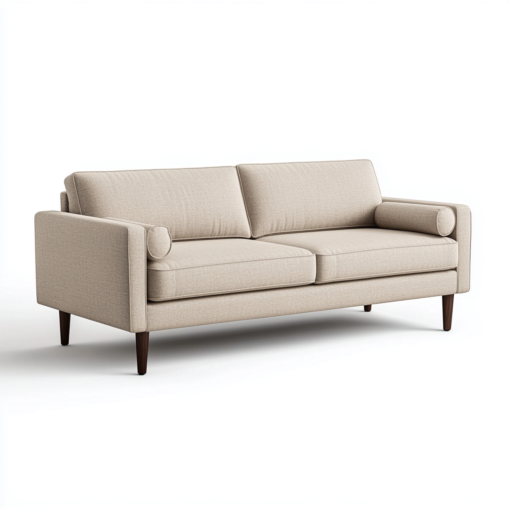 Canapé 2 places tissu 180x85x82 cm - beige - design moderne-Graceova