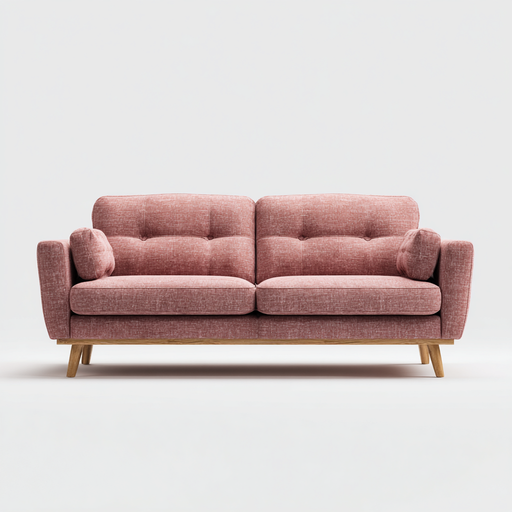 Canapé 2 places Tissu 180x85x80 cm - Rose - Design moderne-Graceova