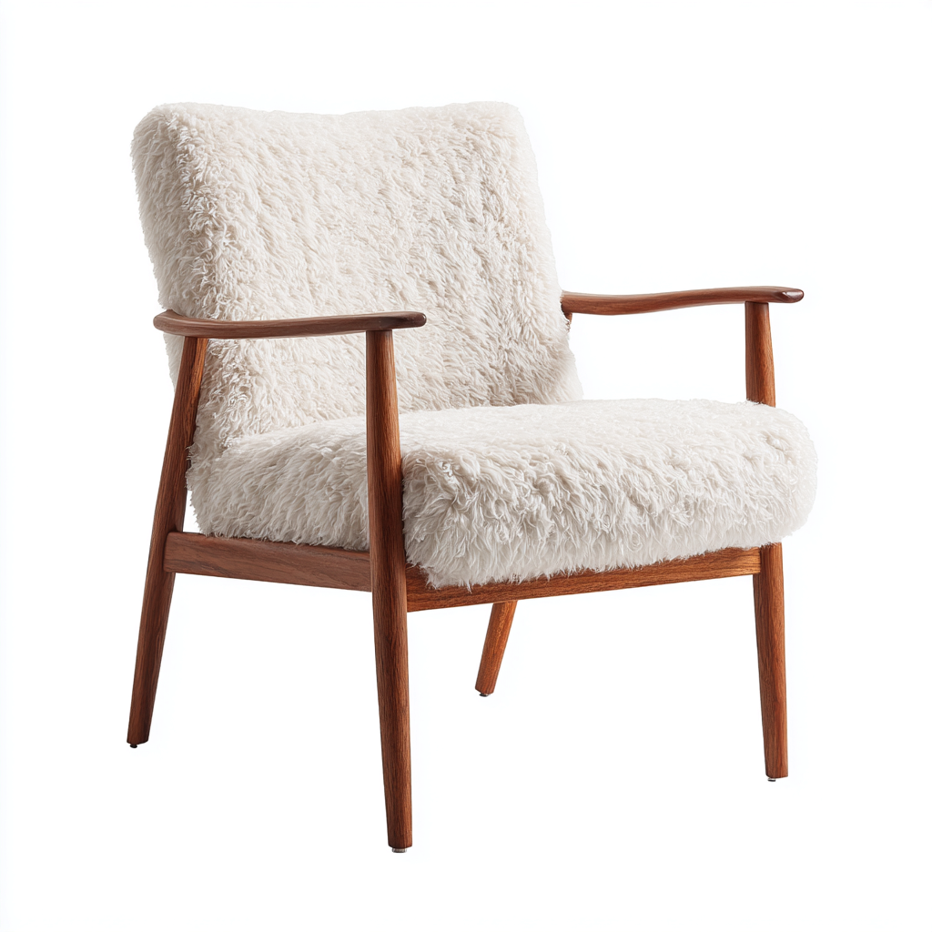 Fauteuil tissu 74x78x82 cm - blanc - style moderne-Graceova