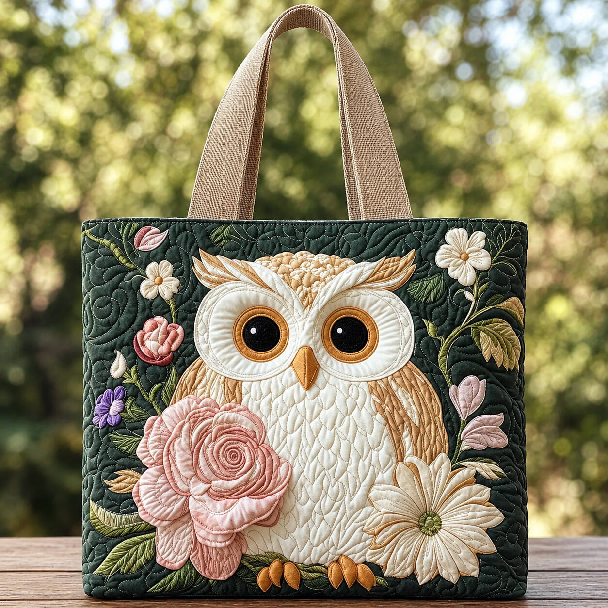 Rosy Gaze Handmade Tote Bag