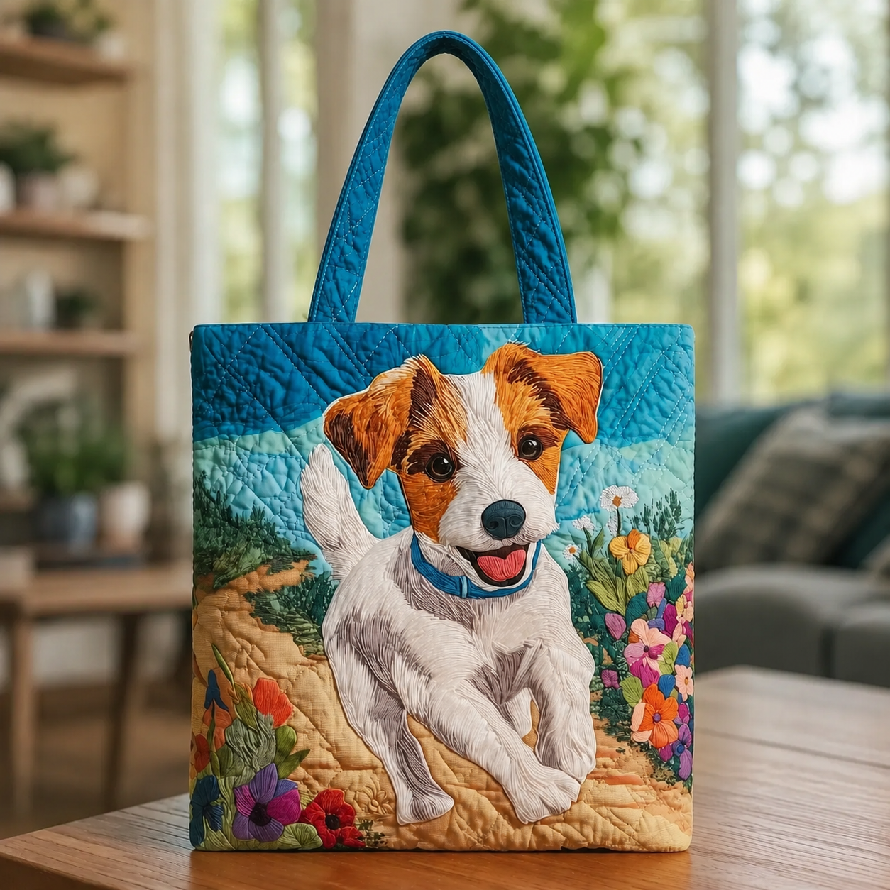 Cute Jack Russell Series Handmade Tote Bag