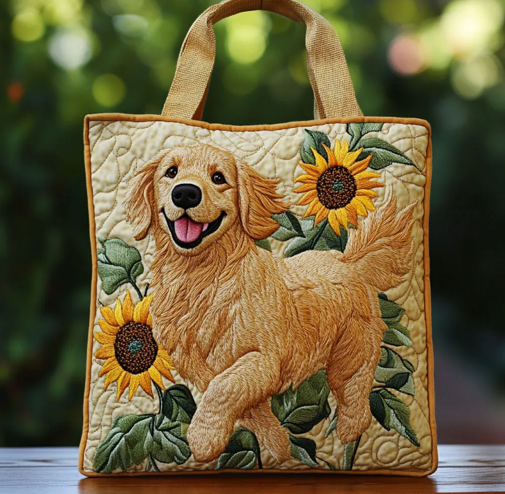 Golden Shine Handmade Tote Bag