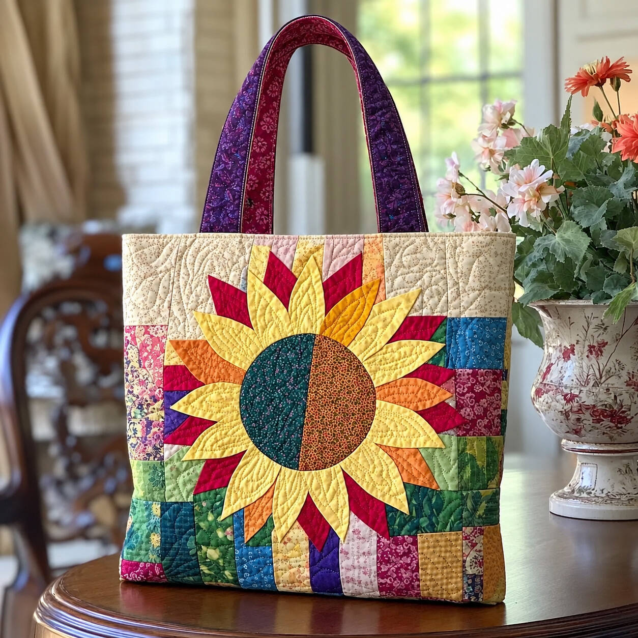 Handmade Sunshine/Sun-Themed Tote Bag