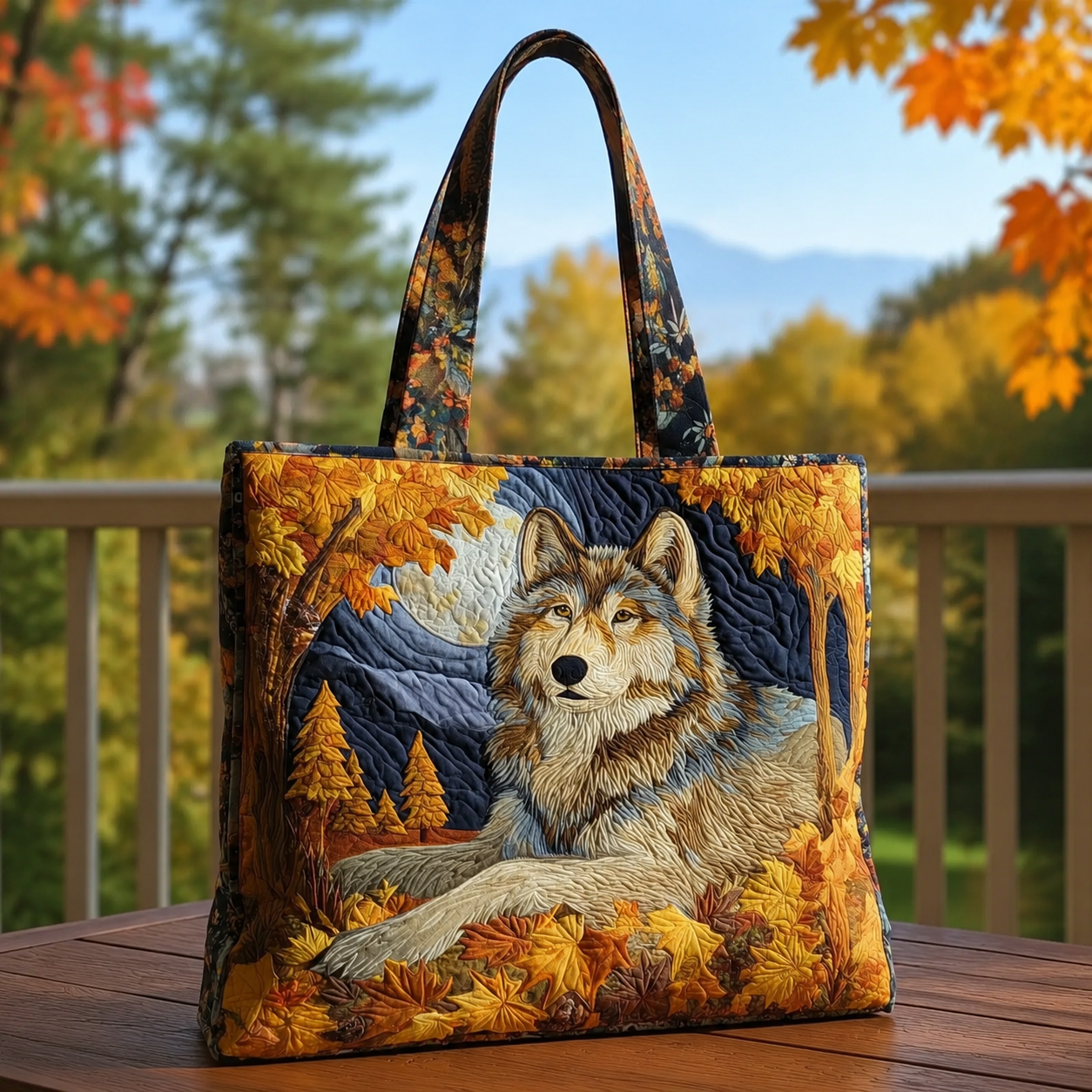 The Autumn Wolf Series Handmade Tote Bag