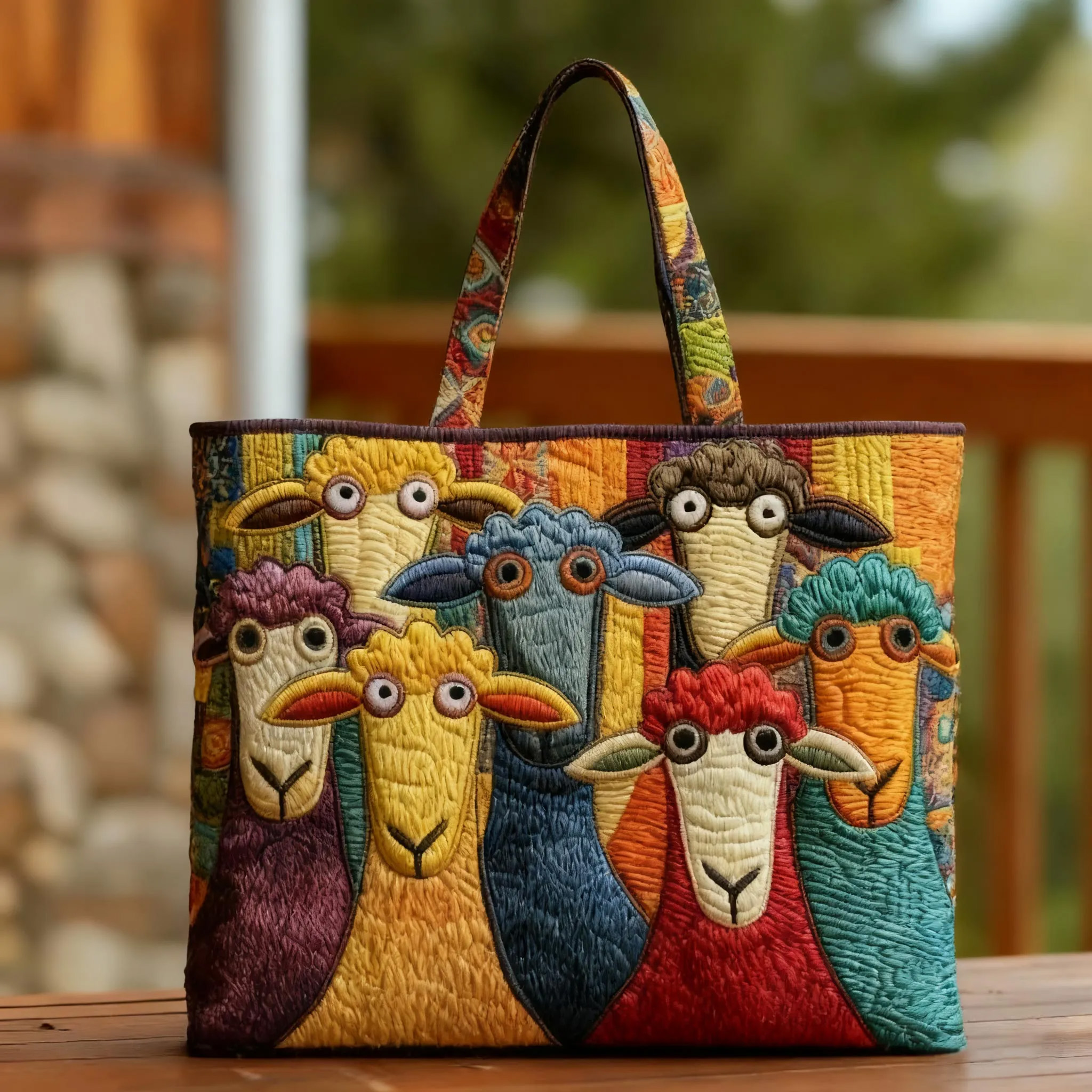 Sheep Serenity Quilted Tote Bag GFTOHD8551