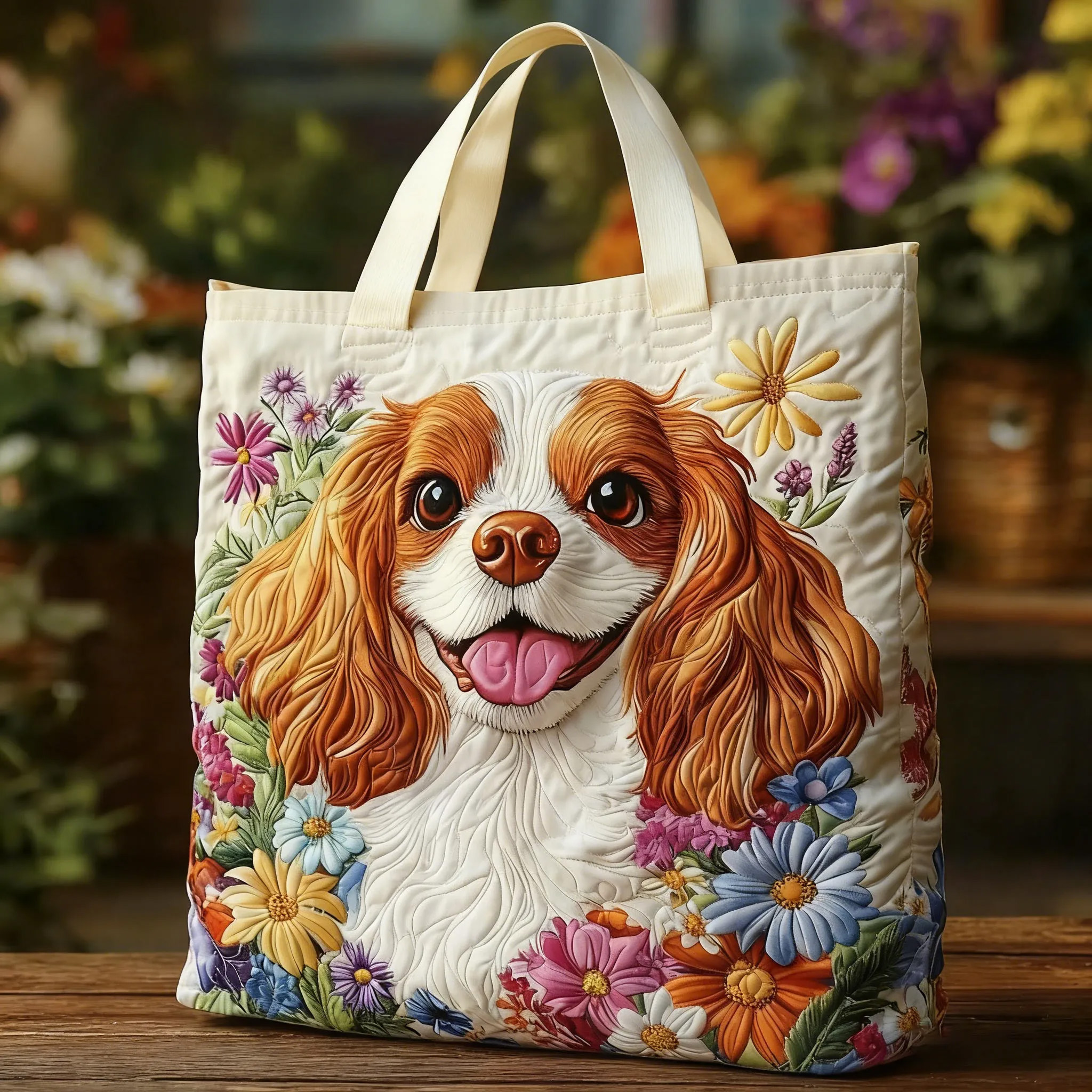 Cavalier King Charles Spaniel Quilted Handbag