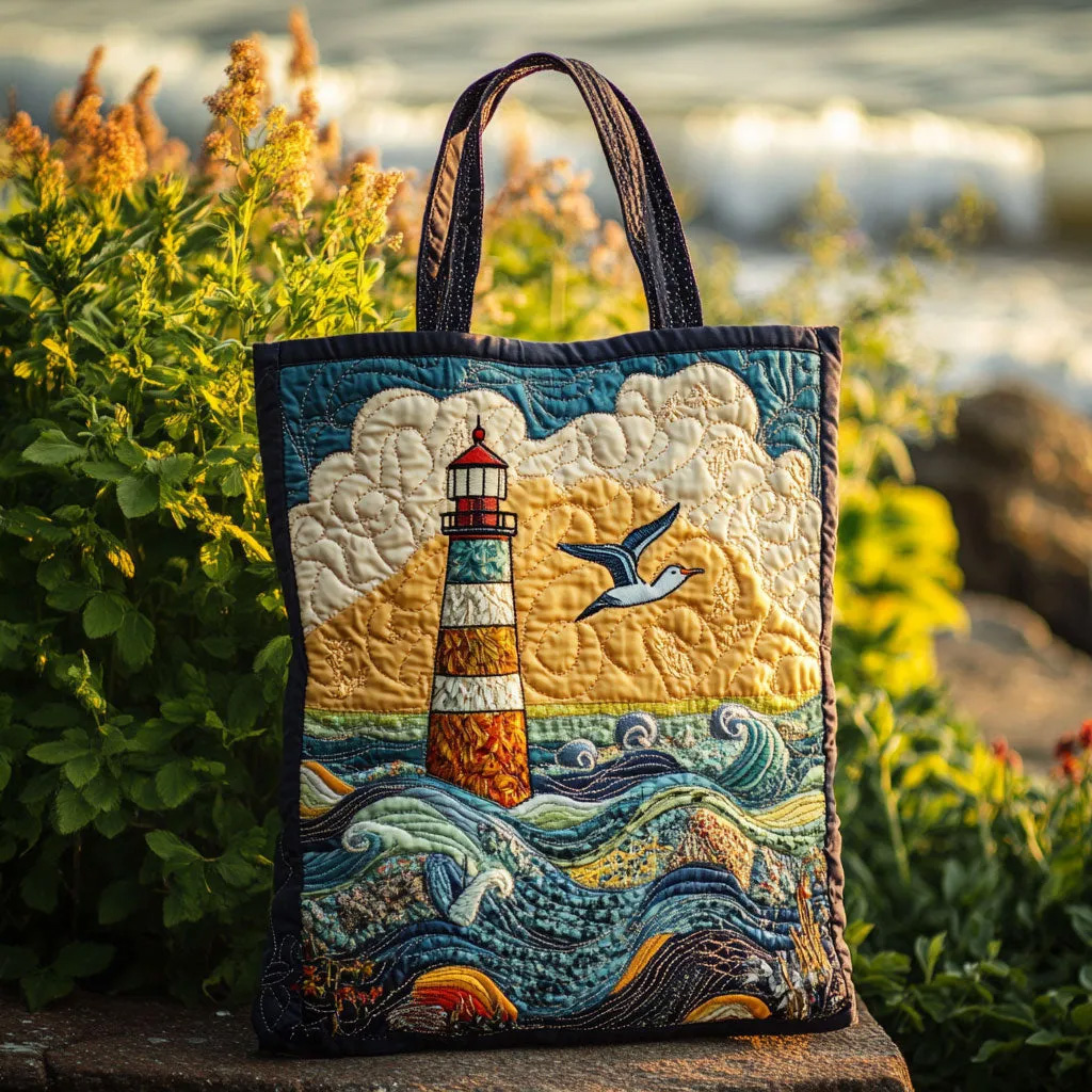 Wingsong Lighthouse WN3009068CL Quilted Tote Bag