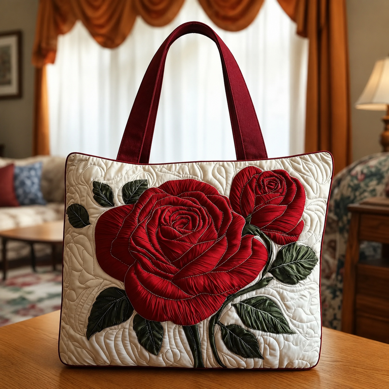 Big Rose Series Handmade Tote Bag