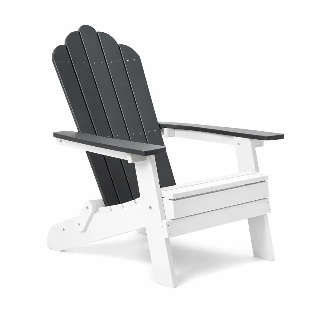 Adirondack chair Black/White 90cm x 75cm x 90cm-FURNINESTNOW
