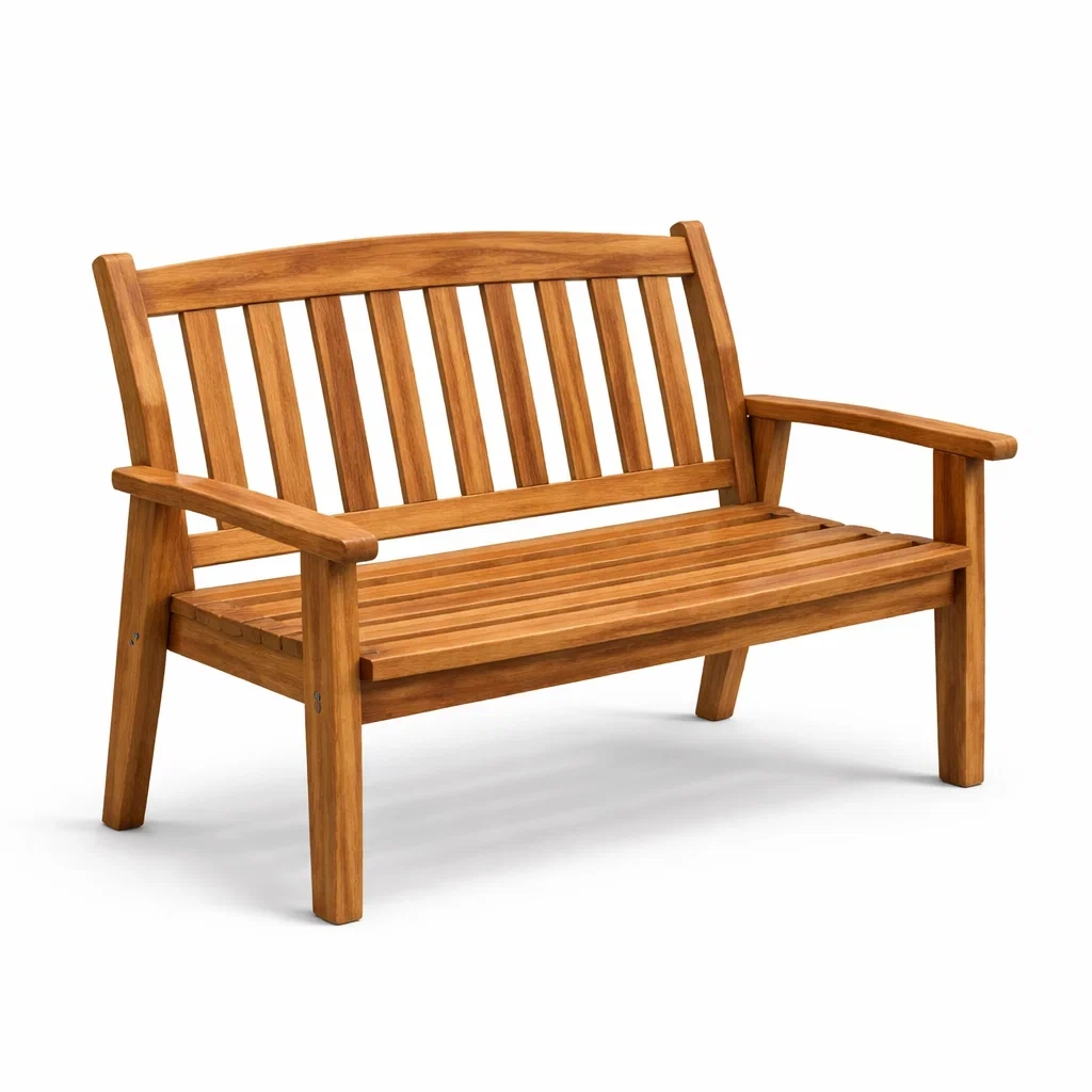 Bench Wooden Garden Solid Teak Brown-FURNINESTNOW