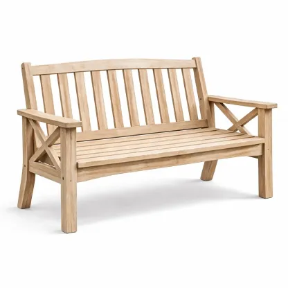 Bench 2-Seater Acacia Wood Natural Finish-FURNINESTNOW