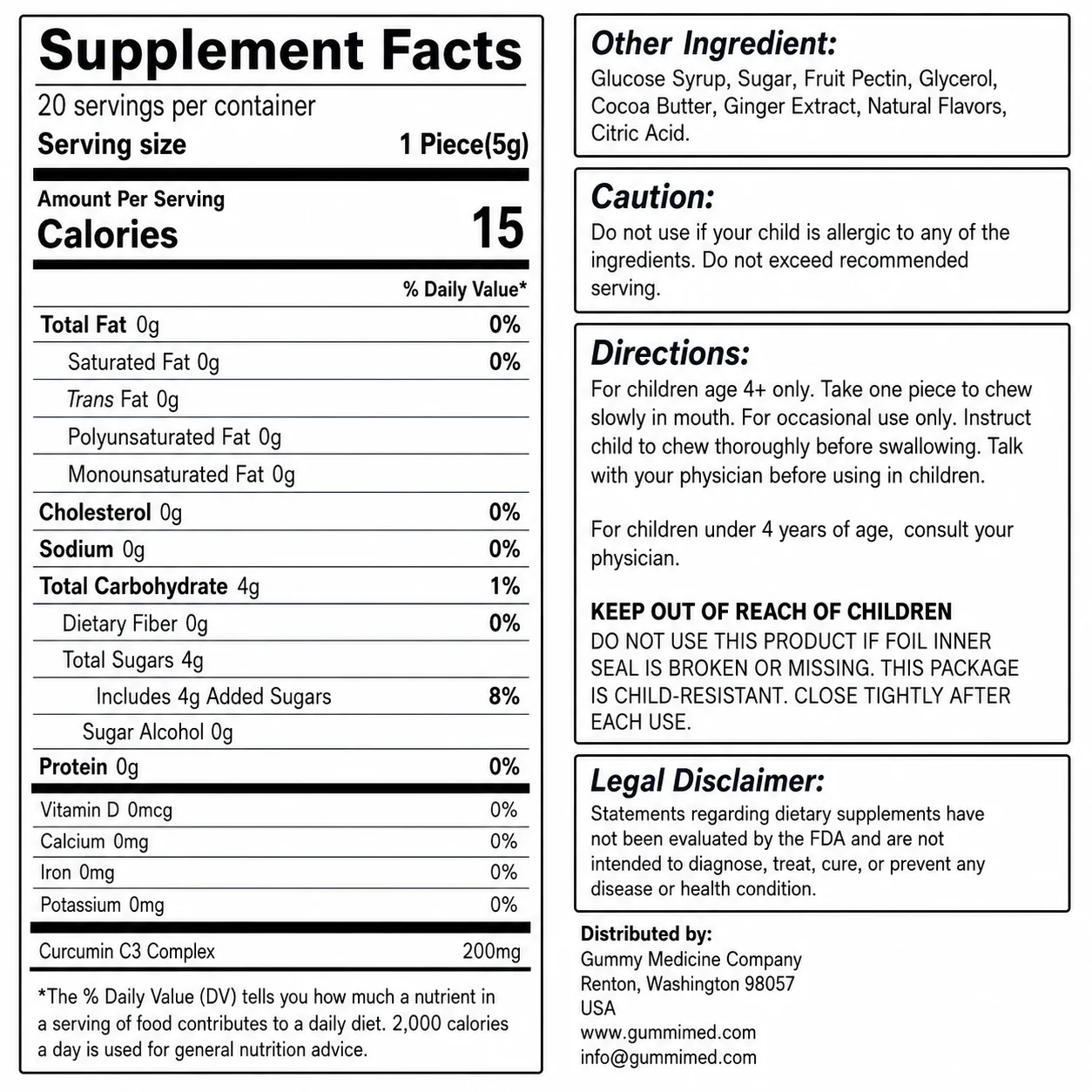 Children’s Sore Throat Soothing Gummies