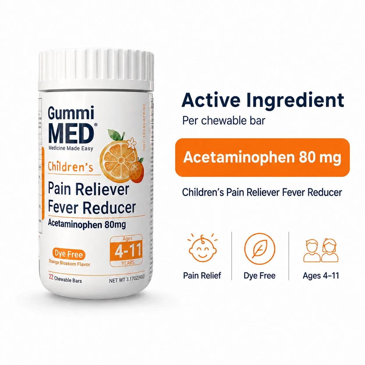 Children’s Pain Reliever & Fever Reducer Gummies