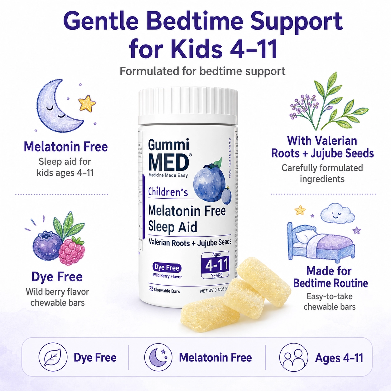 Children’s Melatonin-Free Sleep Aid Gummies
