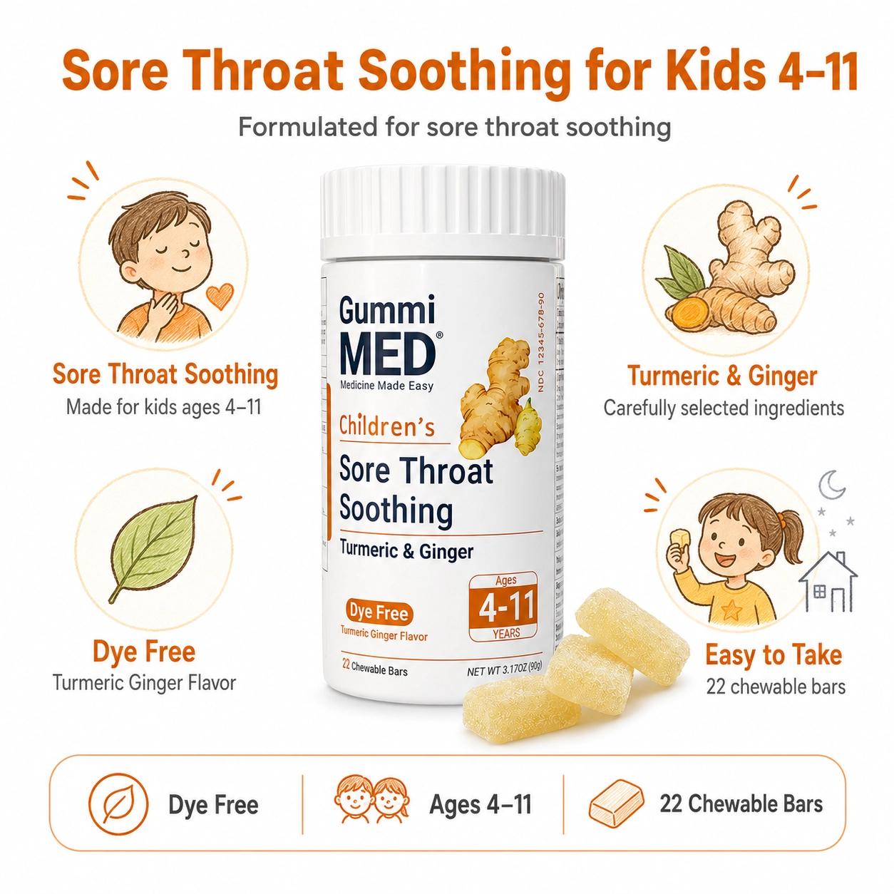 Children’s Sore Throat Soothing Gummies