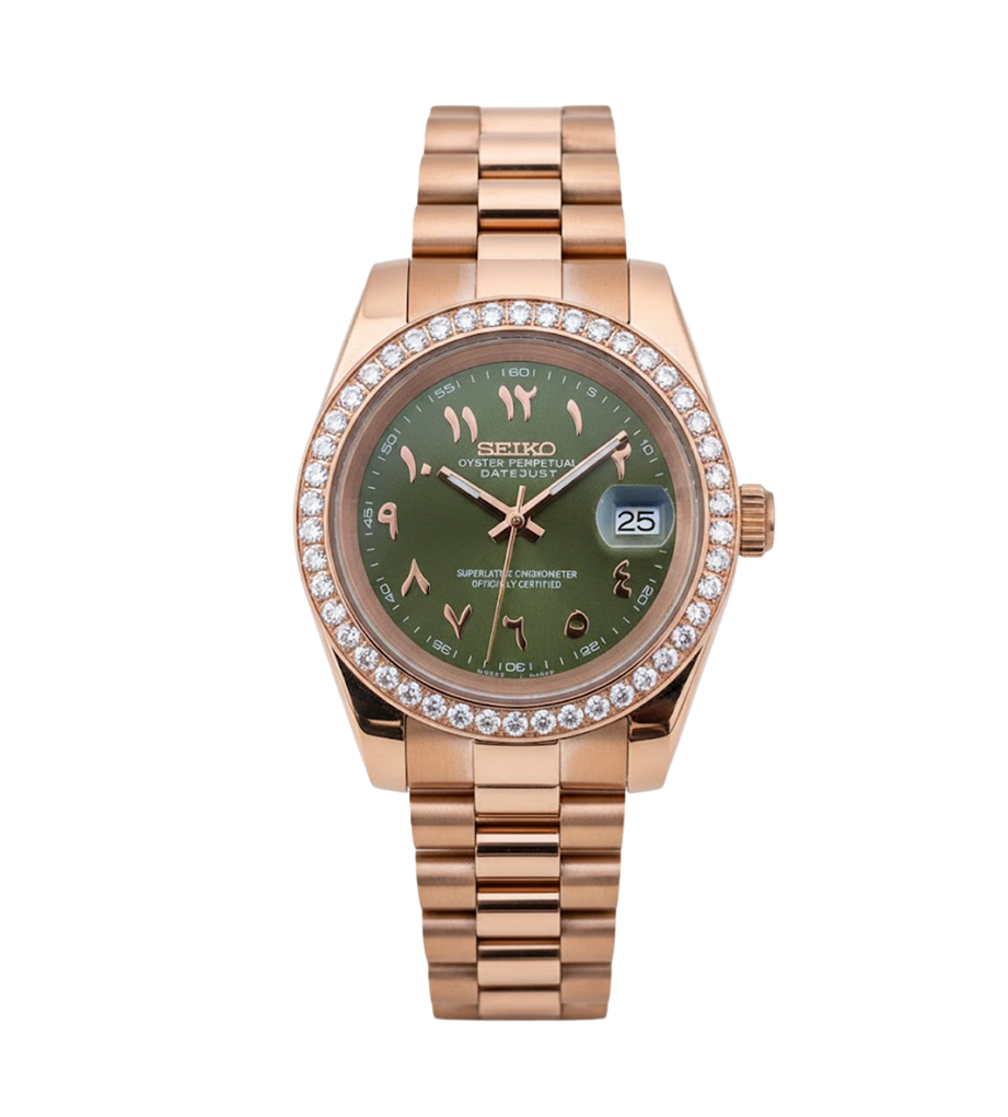 Siekojust | Rose Gold Arabic Diamond Bezel