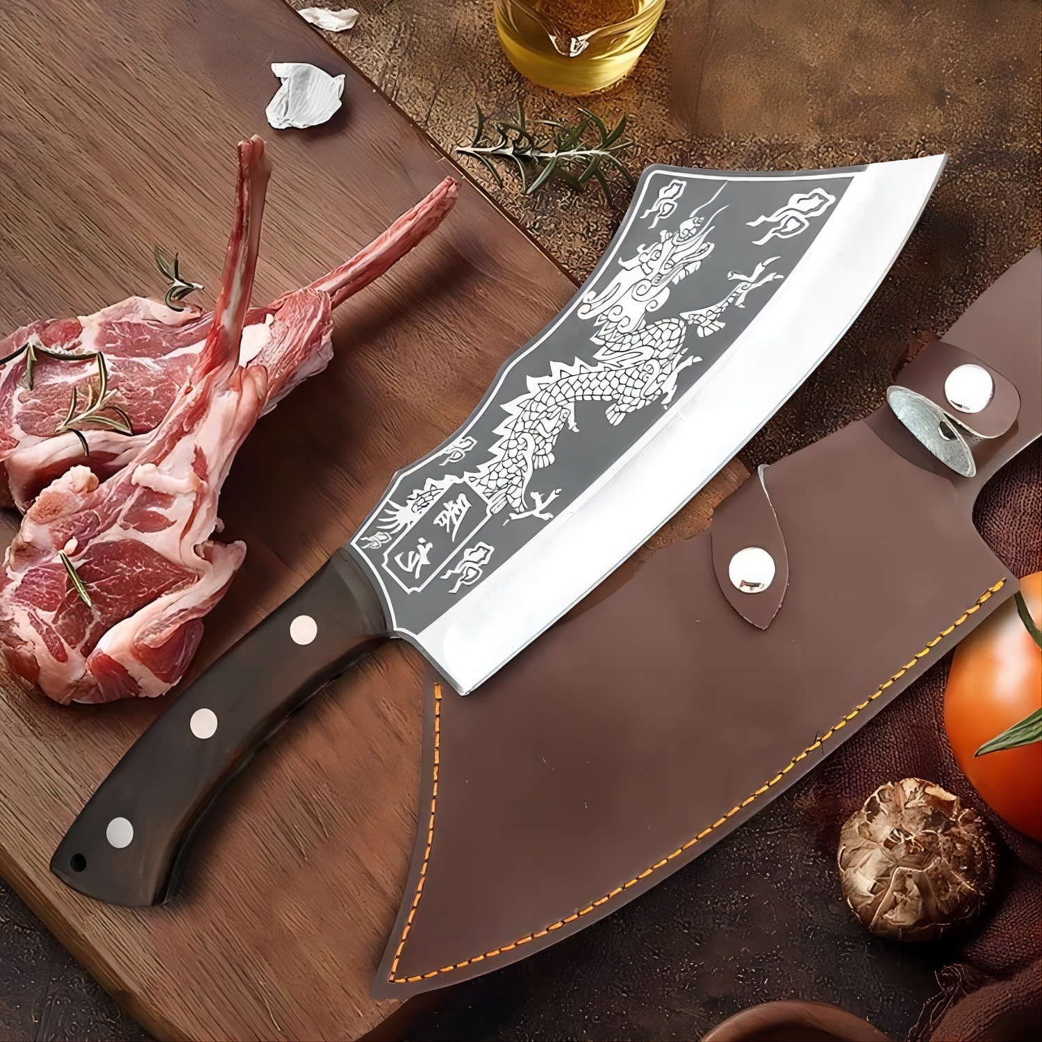 ⏰Промоция от последния ден 50% ОТСТЪПКА Версия от титаниева стомана Black Dragon Knife