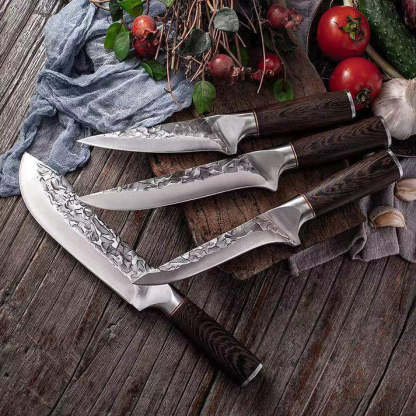 🔪✨ Conjunto Premium Damasco de 4 peças: O presente perfeito para o entusiasta experiente da cozinha e entusiasta de atividades ao ar livre! 🎁🍳