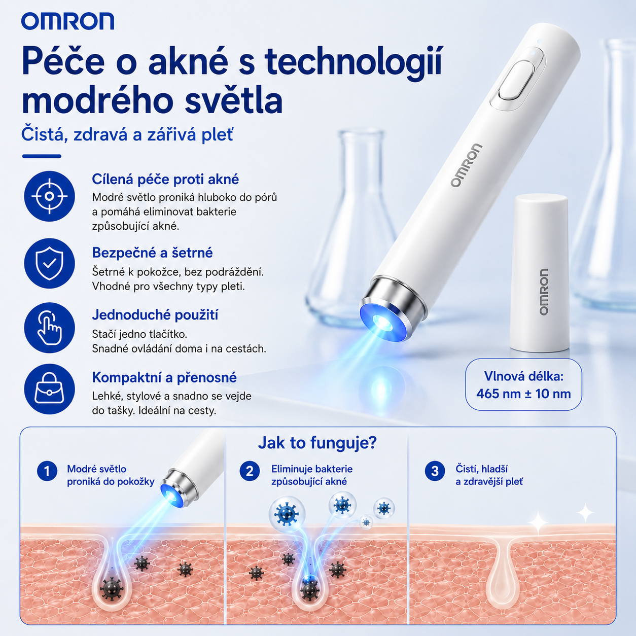 🔥 Omron® –🔥 Rýchle a účinné laserové pero na odstránenie znamienok a bradavíc bez bolesti ✨